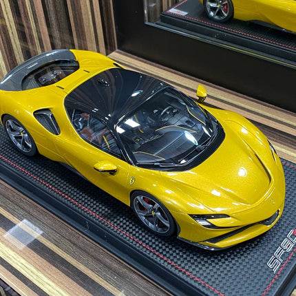 MR 1:18 Ferrari SF90 Stradale Giallo Montecarlo Resin Model - fine detailed model replica