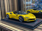 MR 1:18 Ferrari SF90 Stradale Giallo Montecarlo Resin Model - detailed collector display model