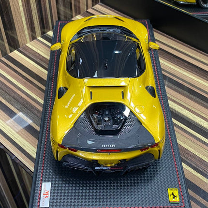 MR 1:18 Ferrari SF90 Stradale Giallo Montecarlo Resin Model - hand-finished display model