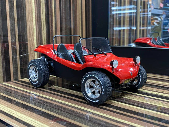 Solido 1:18 Diecast Buggy Meyer Manx Red Model Car - detailed collector display model