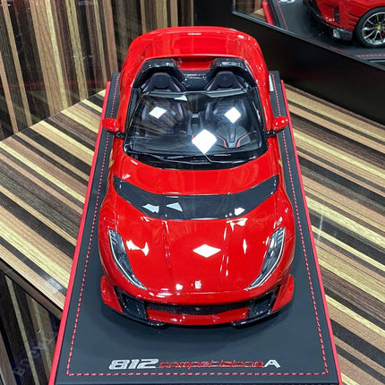 Ferrari 812 Competizione A 1:18 Red Resin Model Car by MR Collection - collector edition scale model