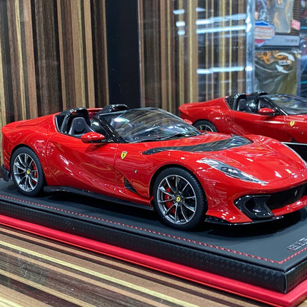 Ferrari 812 Competizione A 1:18 Red Resin Model Car by MR Collection - detailed collector display model