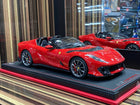 Ferrari 812 Competizione A 1:18 Red Resin Model Car by MR Collection - detailed collector display model