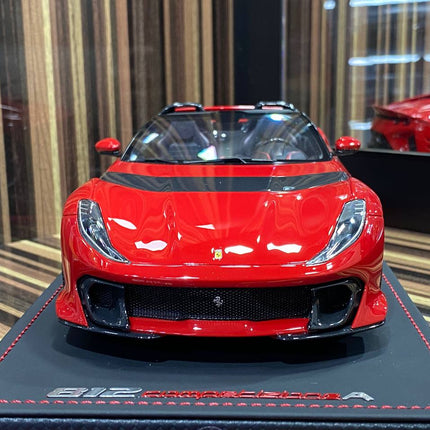 Ferrari 812 Competizione A 1:18 Red Resin Model Car by MR Collection - studio product photo of the scale model