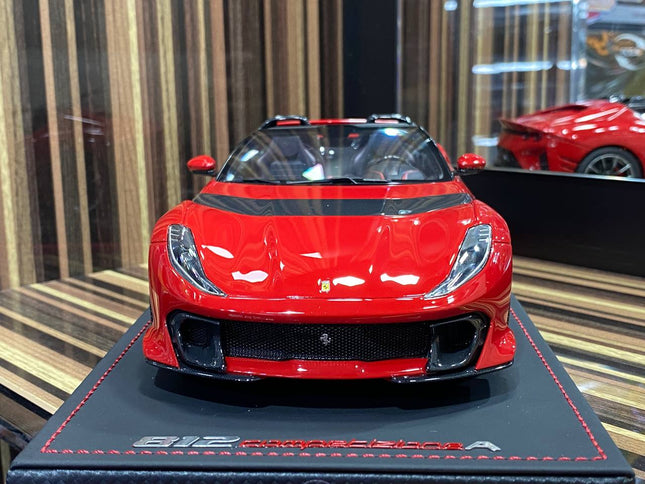 Ferrari 812 Competizione A 1:18 Red Resin Model Car by MR Collection - studio product photo of the scale model