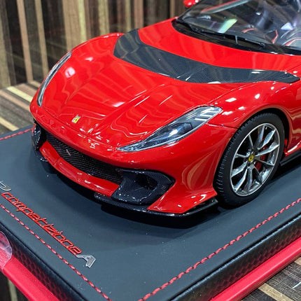 Ferrari 812 Competizione A 1:18 Red Resin Model Car by MR Collection - detailed die-cast style model
