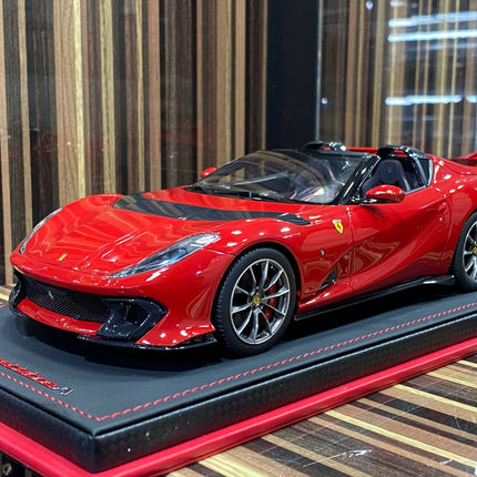 Ferrari 812 Competizione A 1:18 Red Resin Model Car by MR Collection - scale model for display