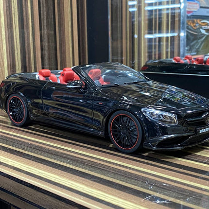 GT Spirit 1:18 Mercedes-Benz Brabus 850 S Class Cabriolet Black Resin Model - detailed collector display model