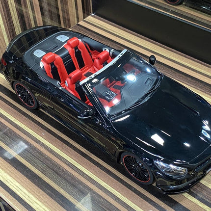 GT Spirit 1:18 Mercedes-Benz Brabus 850 S Class Cabriolet Black Resin Model - collectible scale model car