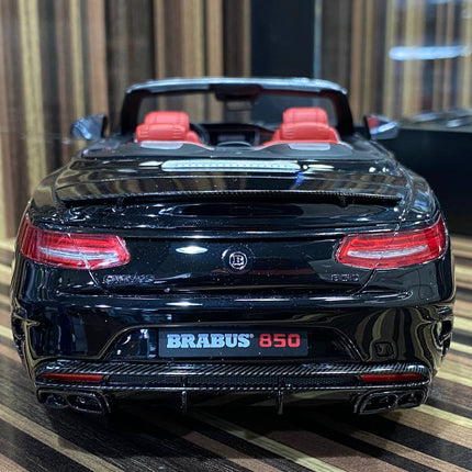 GT Spirit 1:18 Mercedes-Benz Brabus 850 S Class Cabriolet Black Resin Model - detailed die-cast style model
