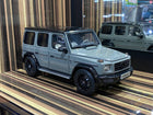 Minichamps 1/18 Mercedes-Benz G 63 AMG Line W463 Grey Diecast Model Car Dealer Edition - detailed collector display model