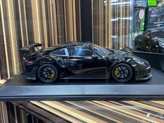 Porsche 911 GT2 RS 991.2 Minichamps 1:18 Black Resin Model - studio product photo of the scale model