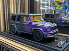 Motorhelix 1/18 Mercedes-Benz G63 MANSORY 50th UAE Edition Black/Purple Resin Model - detailed collector display model