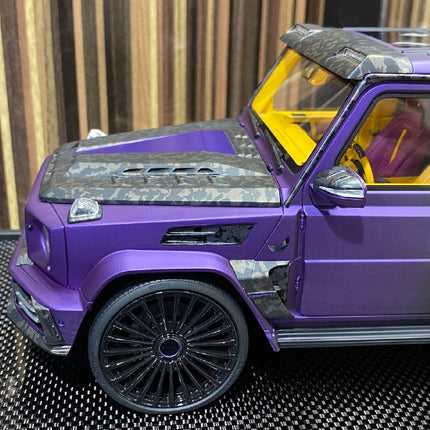 Motorhelix 1/18 Mercedes-Benz G63 MANSORY 50th UAE Edition Black/Purple Resin Model - collector edition scale model