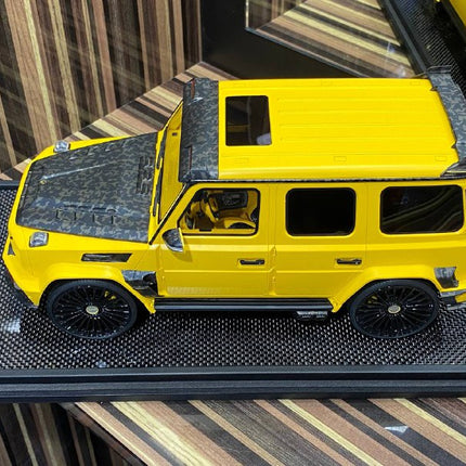 Motorhelix 1:18 Mercedes-Benz G63 MANSORY Yellow Resin Model - detailed die-cast style model