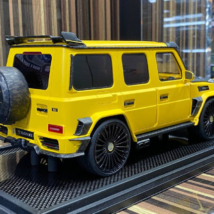 Motorhelix 1:18 Mercedes-Benz G63 MANSORY Yellow Resin Model - hand-finished display model