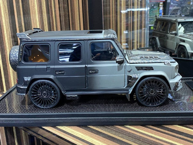 1/18 Mercedes-Benz G63 MANSORY Black Grey Motorhelix Model Car - studio product photo of the scale model