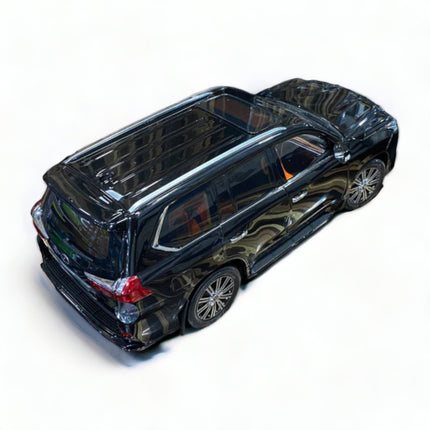 LCD Model Lexus LX 570 2020 Black Orange Interior 1:18 Diecast Model Car - scale model for display