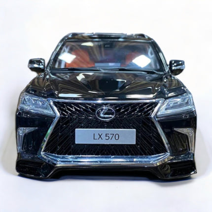 LCD Model Lexus LX 570 2020 Black Orange Interior 1:18 Diecast Model Car - detailed die-cast style model