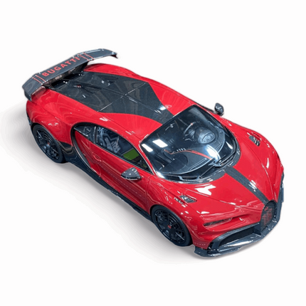 Bugatti Chiron Pur Sport 10/69 1:18 Italian Red Diecast Model Car | MR Collection - studio product photo of the scale model