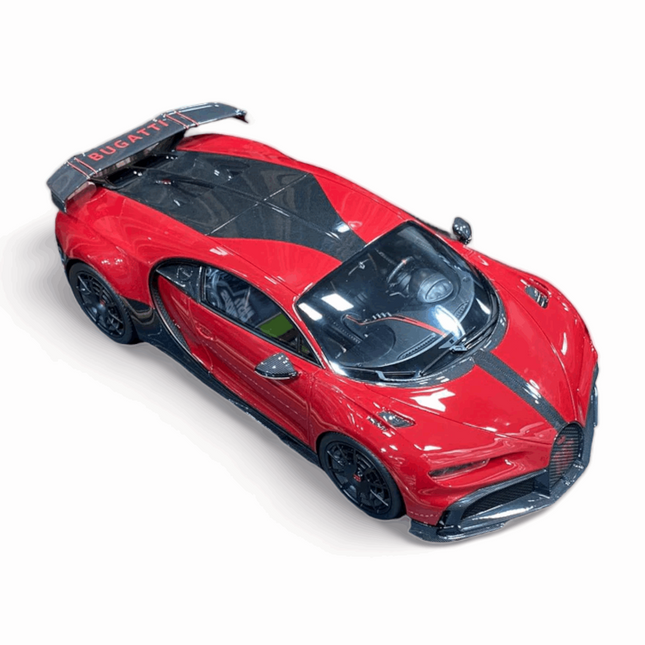 Bugatti Chiron Pur Sport 10/69 1:18 Italian Red Diecast Model Car | MR Collection - studio product photo of the scale model