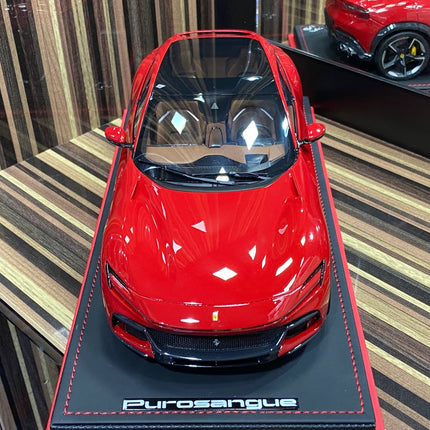 MR Collection 1/18 Ferrari Purosangue 25/149 Rosso Red Diecast Model Car - premium collector scale model