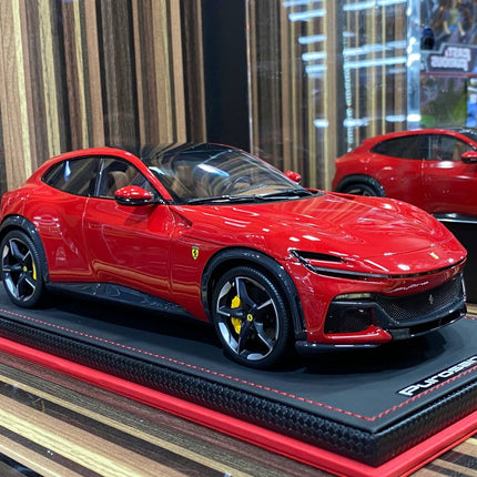 MR Collection 1/18 Ferrari Purosangue 25/149 Rosso Red Diecast Model Car - detailed collector display model