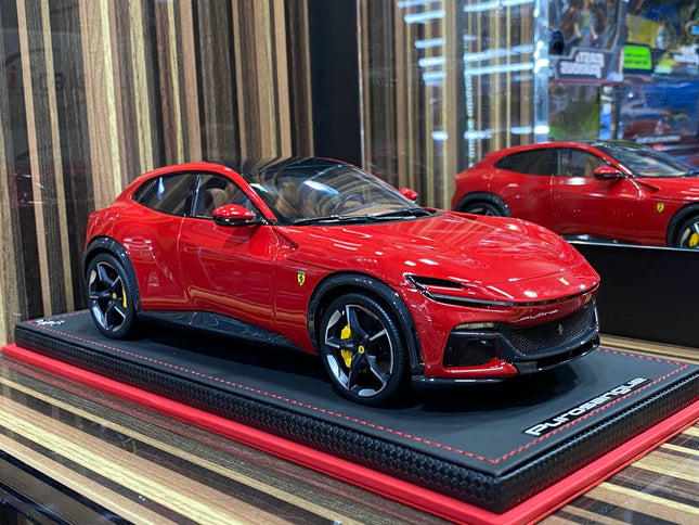 MR Collection 1/18 Ferrari Purosangue 25/149 Rosso Red Diecast Model Car - detailed collector display model