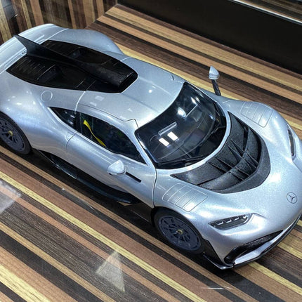 Minichamps 1:18 Mercedes-AMG One Dealer Edition Silver Diecast Model - collectible scale model car
