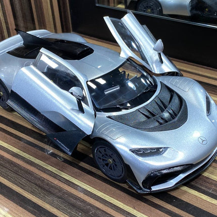 Minichamps 1:18 Mercedes-AMG One Dealer Edition Silver Diecast Model - showroom-quality model replica