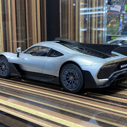 Minichamps 1:18 Mercedes-AMG One Dealer Edition Silver Diecast Model - detailed die-cast style model