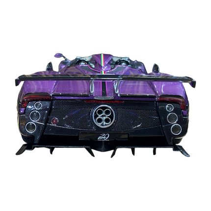 LCD Model Pagani Zonda HP Barchetta Purple Carbon 1:18 Diecast Model Car - detailed die-cast style model