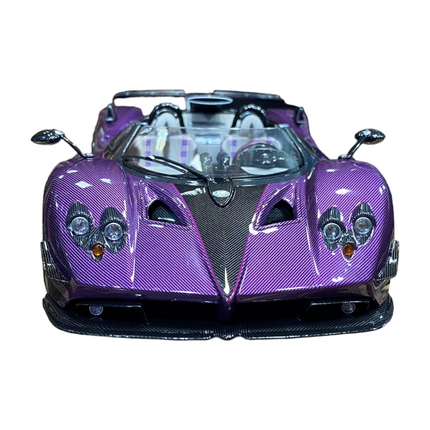 LCD Model Pagani Zonda HP Barchetta Purple Carbon 1:18 Diecast Model Car - collectible scale model car