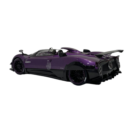 LCD Model Pagani Zonda HP Barchetta Purple Carbon 1:18 Diecast Model Car - scale model for display