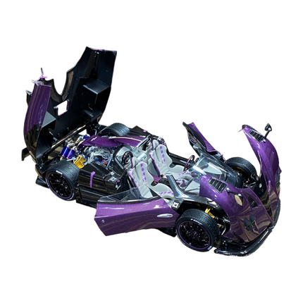 LCD Model Pagani Zonda HP Barchetta Purple Carbon 1:18 Diecast Model Car - fine detailed model replica