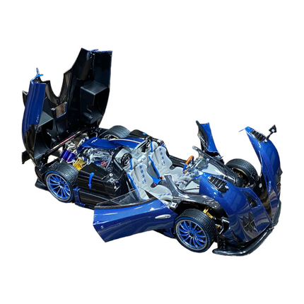 LCD Model Pagani Zonda HP Barchetta Blue Carbon 1:18 Diecast Model Car - collectible scale model car