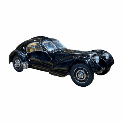AutoArt Bugatti 57S Atlantic 1938 Black 1:18 Diecast Model Car - studio product photo of the scale model