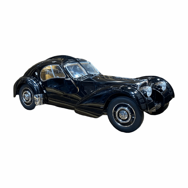 AutoArt Bugatti 57S Atlantic 1938 Black 1:18 Diecast Model Car - studio product photo of the scale model