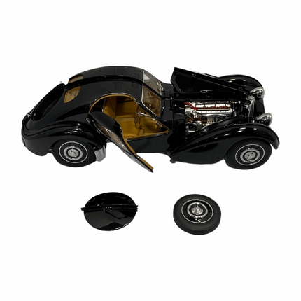 AutoArt Bugatti 57S Atlantic 1938 Black 1:18 Diecast Model Car - scale model for display