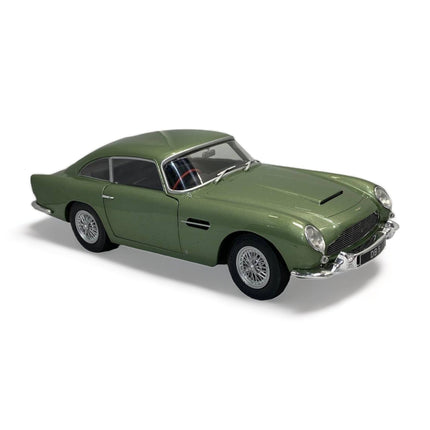 Solido 1/18 Aston Martin DB5 Diecast Model Car Green - studio product photo of the scale model