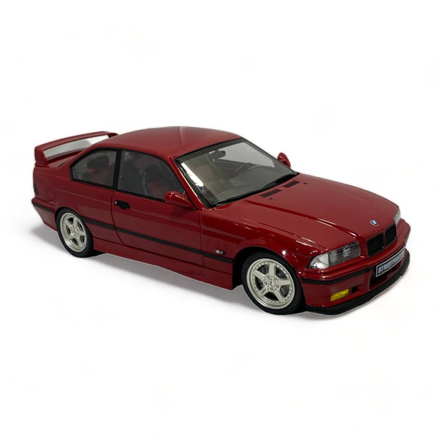 Solido 1:18 BMW M3 E36 Coupe Red Diecast Model Car - studio product photo of the scale model