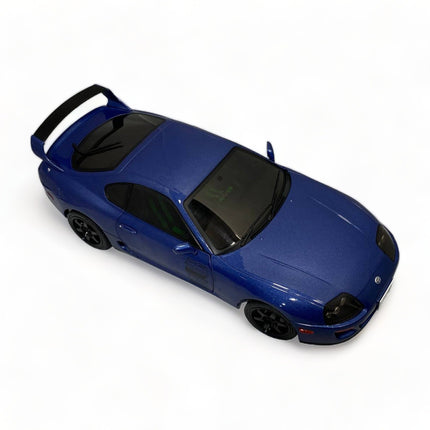 Solido 1/18 Toyota Supra MK4 Dark Blue Diecast Model Car - collectible scale model car