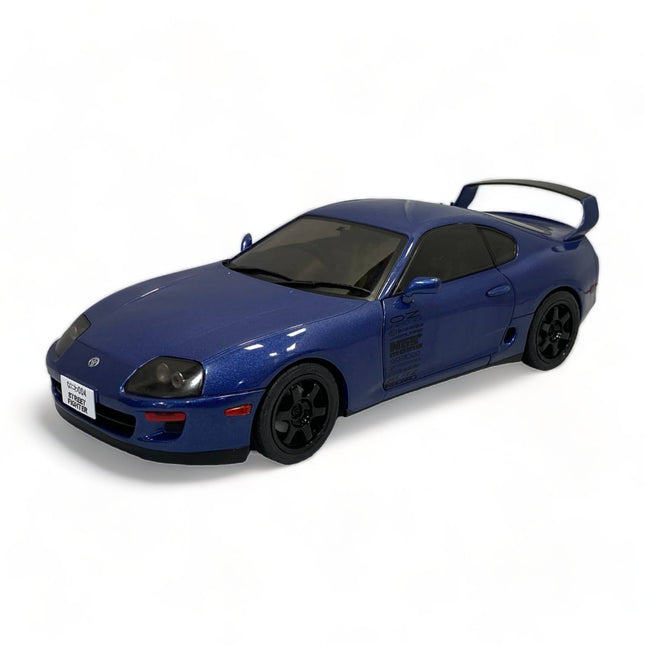 Solido 1/18 Toyota Supra MK4 Dark Blue Diecast Model Car - detailed collector display model
