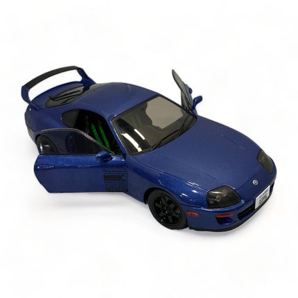 Solido 1/18 Toyota Supra MK4 Dark Blue Diecast Model Car - collector edition scale model