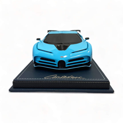 MR Collection Bugatti Centodieci Historic Light Blue 1:18 Diecast Model Car - premium collector scale model