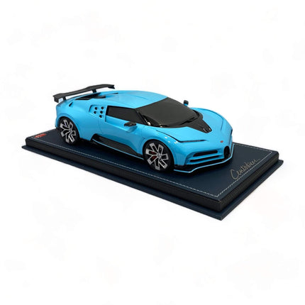 MR Collection Bugatti Centodieci Historic Light Blue 1:18 Diecast Model Car - studio product photo of the scale model
