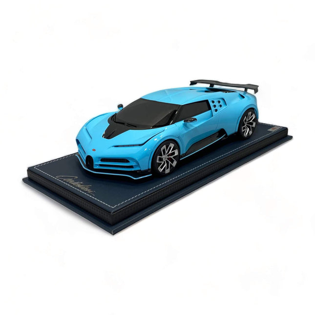 MR Collection Bugatti Centodieci Historic Light Blue 1:18 Diecast Model Car - detailed collector display model
