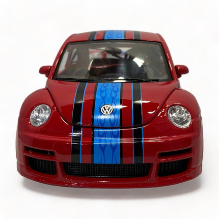 Bburago Volkswagen New Beetle Cup 1:18 Red Diecast Model Car - showroom-quality model replica