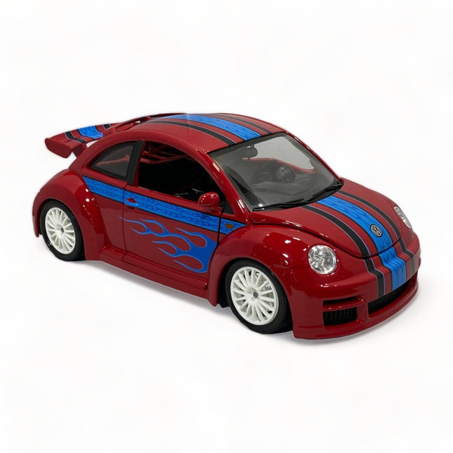 Bburago Volkswagen New Beetle Cup 1:18 Red Diecast Model Car - studio product photo of the scale model