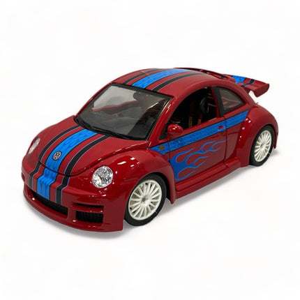 Bburago Volkswagen New Beetle Cup 1:18 Red Diecast Model Car - detailed collector display model